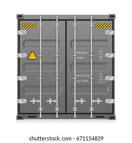 Cargo container or shipping container with strength for shipment storage and transport goods product and raw material between location or country, International trade equipment to exchange goods.