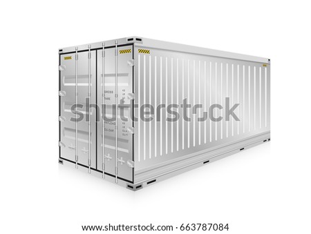 Cargo container or shipping container with strength for shipment storage and transport goods product and raw material between location or country, International trade equipment to exchange goods.