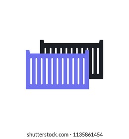 cargo container vector icon