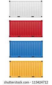 cargo container vector illustration isolated on white background