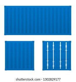 cargo container vector illustration isolated on white background