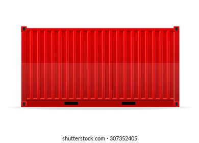 cargo container vector illustration isolated on white background
