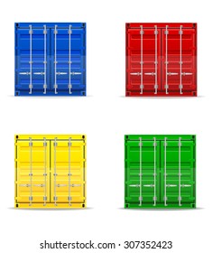cargo container vector illustration isolated on white background