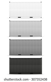 cargo container vector illustration isolated on white background