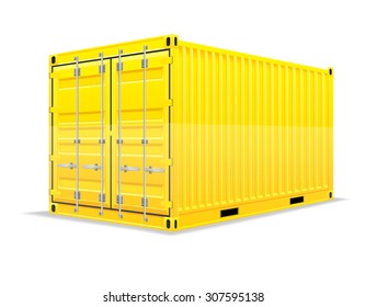 cargo container vector illustration isolated on white background