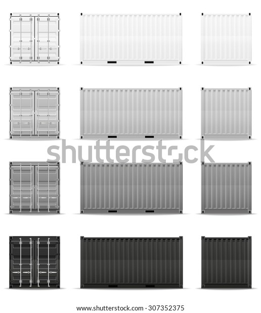 cargo container vector illustration isolated
on white background