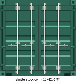 Cargo Containers Doors Colorful Background. Vector illustration