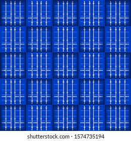 Cargo Containers Doors Pattern Colorful Background. Vector illustration