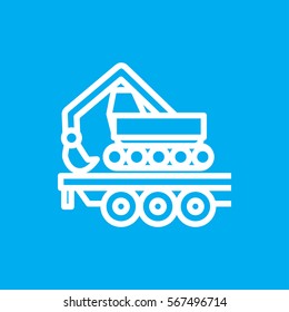 cargo crane icon illustration isolated vector sign symbol
