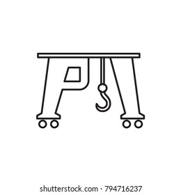 cargo crane icon illustration isolated vector sign symbol