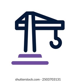 cargo crane icon. vector dual tone icon for your website, mobile, presentation, and logo design.