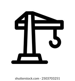 Ladekran-Symbol. Vektorliniensymbol für Ihre Website, Ihr Handy, Ihre Präsentation und Ihr Logo-Design.