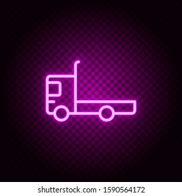 cargo, delivery, freight neon icon. Pink neon vector icon