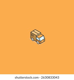 Cargo delivery logo icon flat vector design
