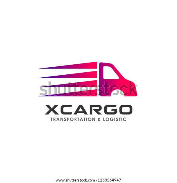 cargo delivery services logo design. fast truck\
vector icon design\
element