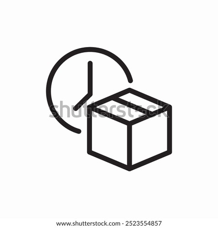 cargo delivery time icon sign vector