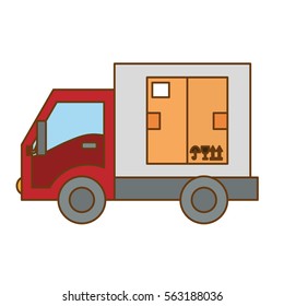 cargo or delivery truck icon image vector illustration design 