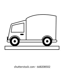 cargo or delivery truck icon image 