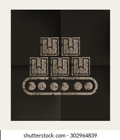 Cargo design on black background,vector