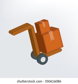 Cargo design,three dimension,vector