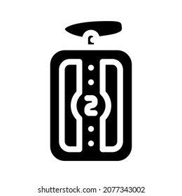 cargo diver accessory glyph icon vector. cargo diver accessory sign. isolated contour symbol black illustration