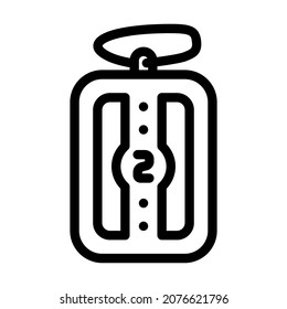 cargo diver accessory line icon vector. cargo diver accessory sign. isolated contour symbol black illustration