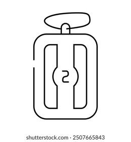 cargo diver accessory line icon vector. cargo diver accessory sign. isolated contour symbol black illustration