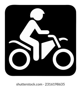 Cargo fast delivery man riding motorcycle icon symbol, Pictogram flat design for apps and websites