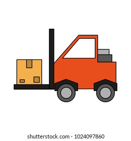 Cargo forklift vehicle