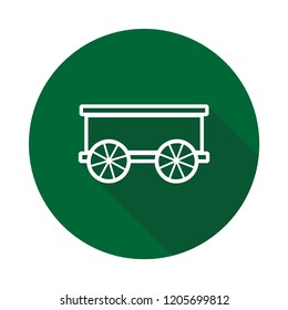 cargo and freight train icon with long shadow