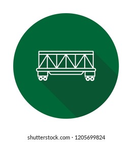 cargo and freight train icon with long shadow