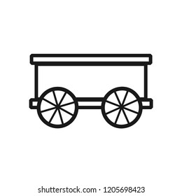 cargo and freight train icon outline