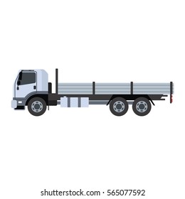 Cargo freight transportation truck vector illustration.