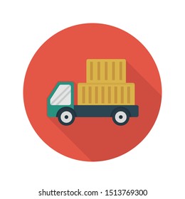 cargo glyph flat vector icon
