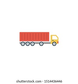 cargo glyph flat vector icon