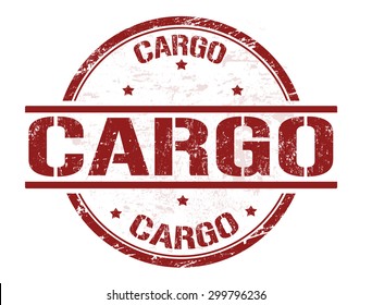 Cargo grunge rubber stamp on white background, vector illustration