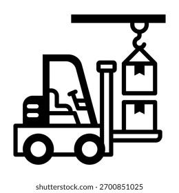 Icono de manejo de carga Ilustración vectorial de estilo mixto