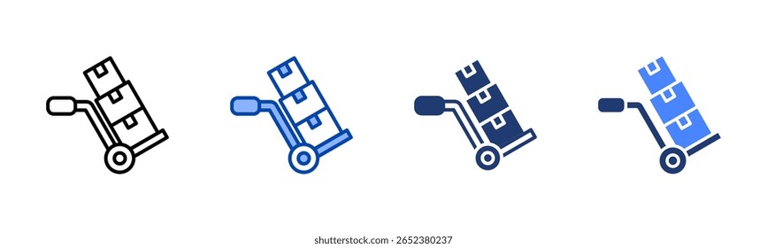 Ícone Cargo Handling definir coleção de vários estilos
