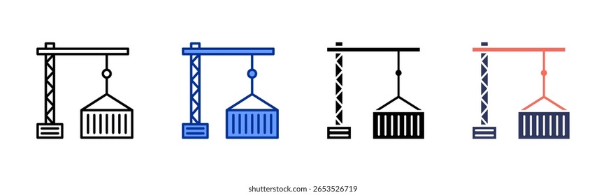 Cargo Handling icon sheet multiple style collection