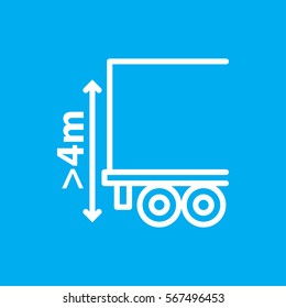 cargo height icon illustration isolated vector sign symbol