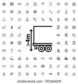 cargo height icon illustration isolated vector sign symbol. Logistic icons vector set.