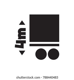 cargo height icon illustration isolated vector sign symbol
