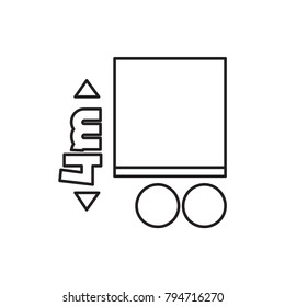 cargo height icon illustration isolated vector sign symbol