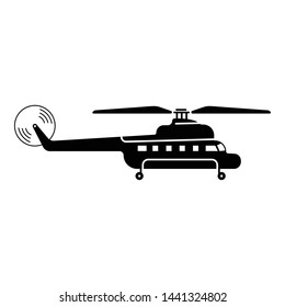 Cargo helicopter icon. Simple illustration of cargo helicopter vector icon for web design isolated on white background