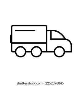 Cargo icon, delivery truck icon vector pro, silhouette style icons, goods delivery car, police car icon