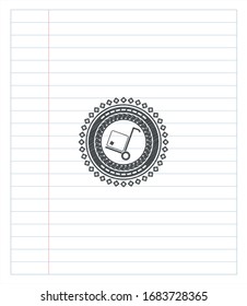cargo icon draw with pencil effect. Vector Illustration. Detailed.