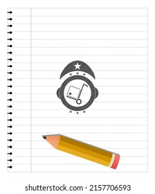 cargo icon draw with pencil effect. Vector Illustration. Detailed. 