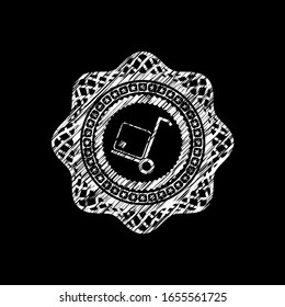 cargo icon drawn on blackboard