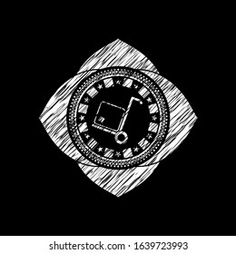 cargo icon drawn on a chalkboard