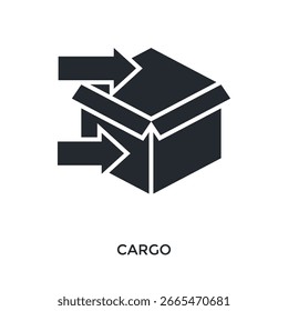 Cargo Icon Glyph Style. Vector Illustration For Graphic Design
